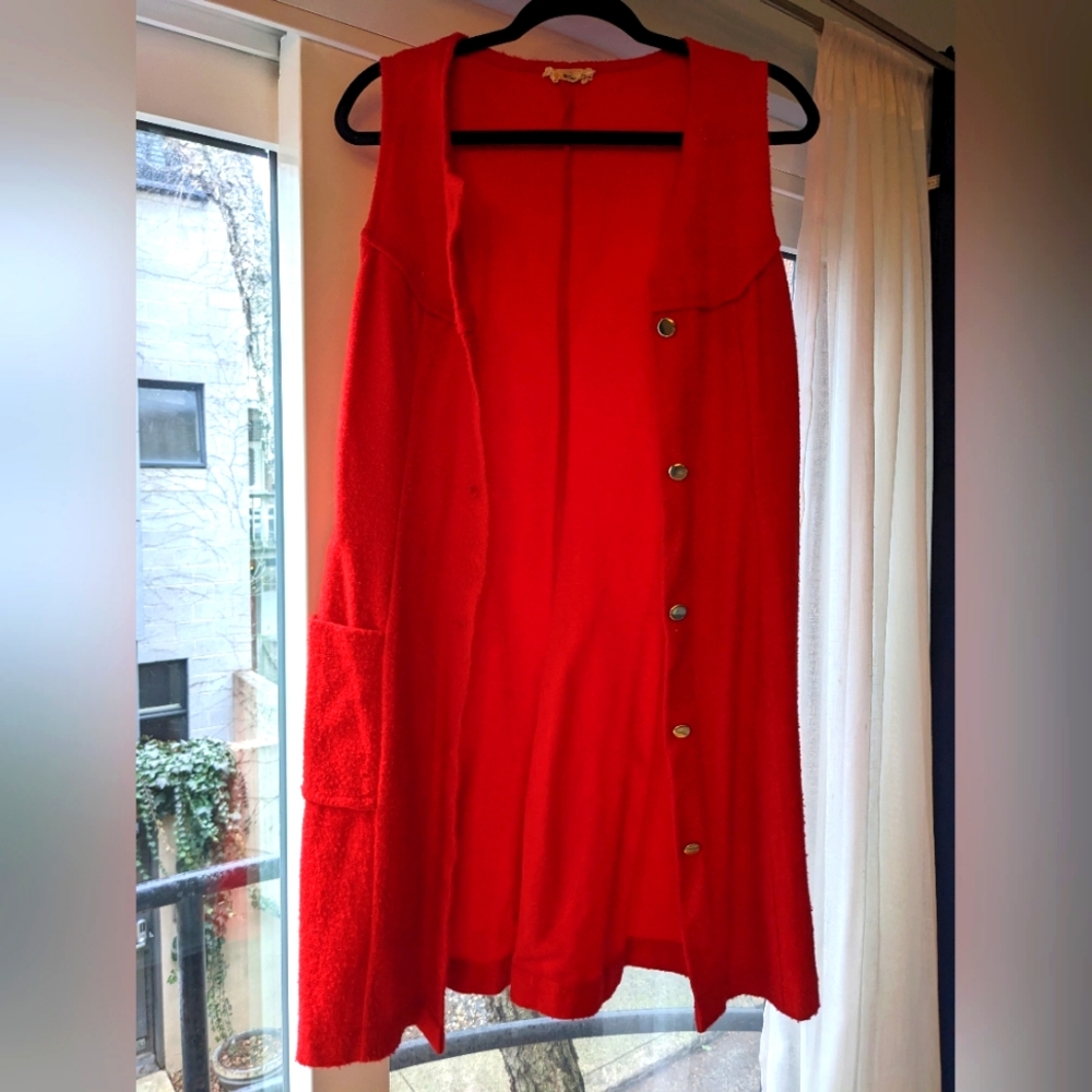Vintage El Corte Ingles Red Tweed Dress